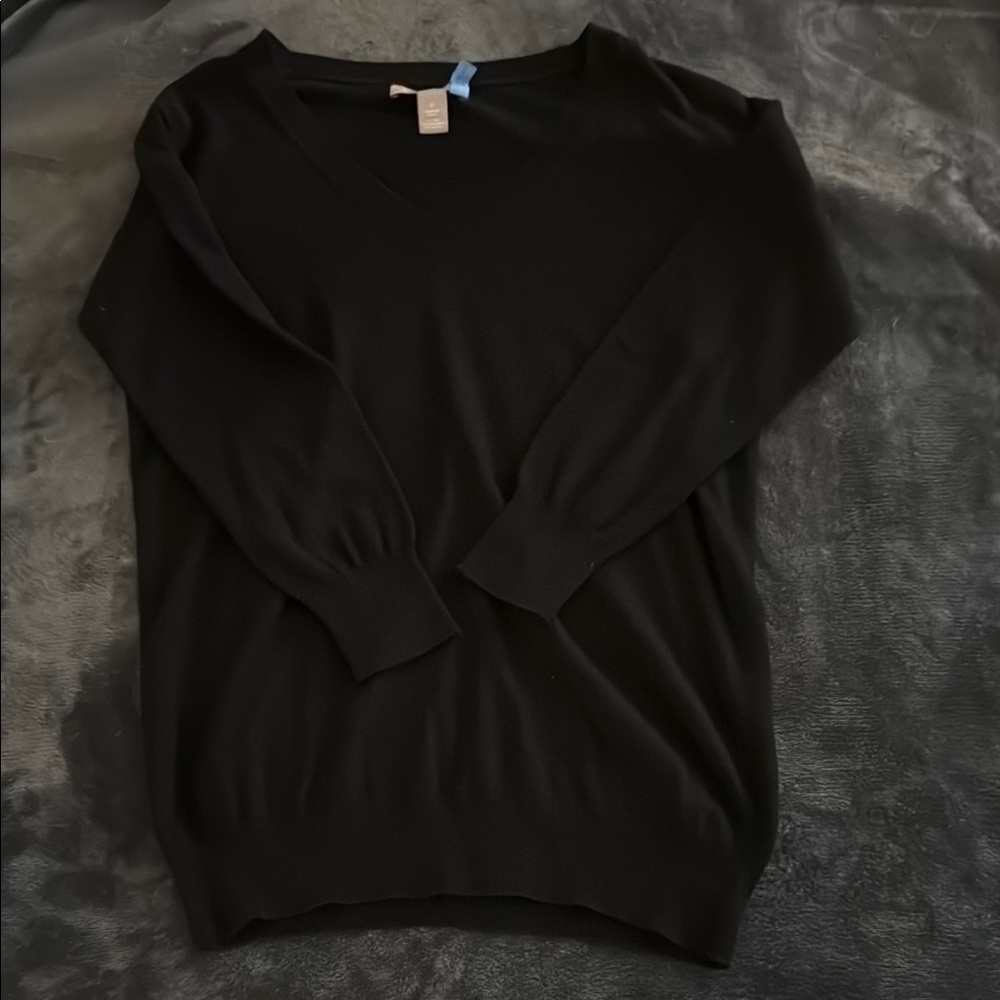 Black V-Neck Sweater